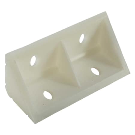 Midwest Fastener 90 Degree x 3/4" x 2" White Plastic Mounting Brackets 4PK 39445